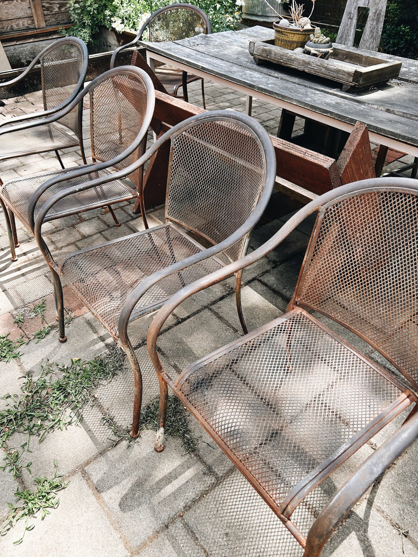 Vintage Mesh Patio Chair