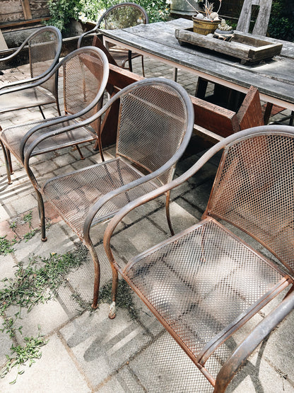 Vintage Mesh Patio Chair