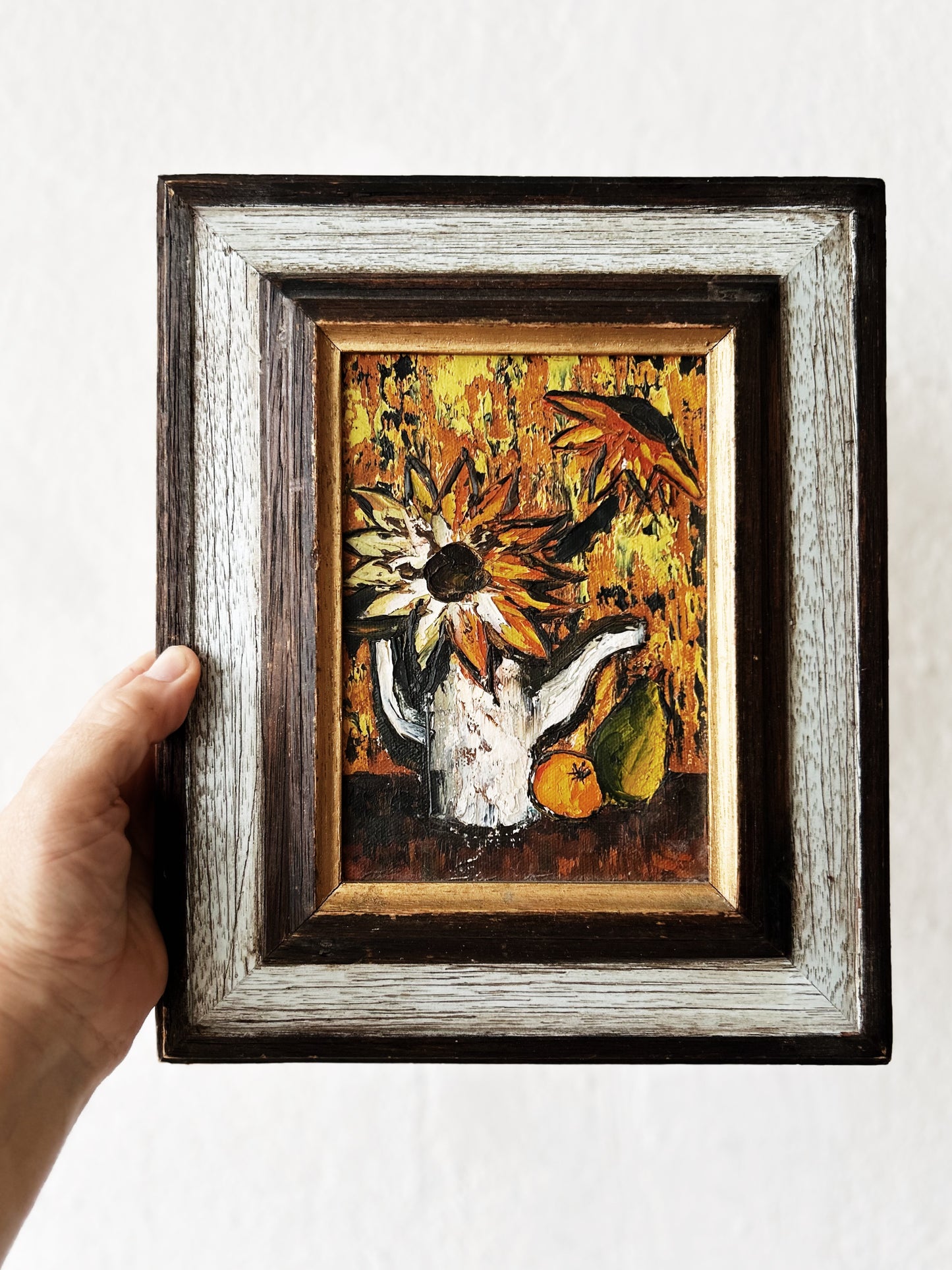 Mid Century Still Life Painting in Oil