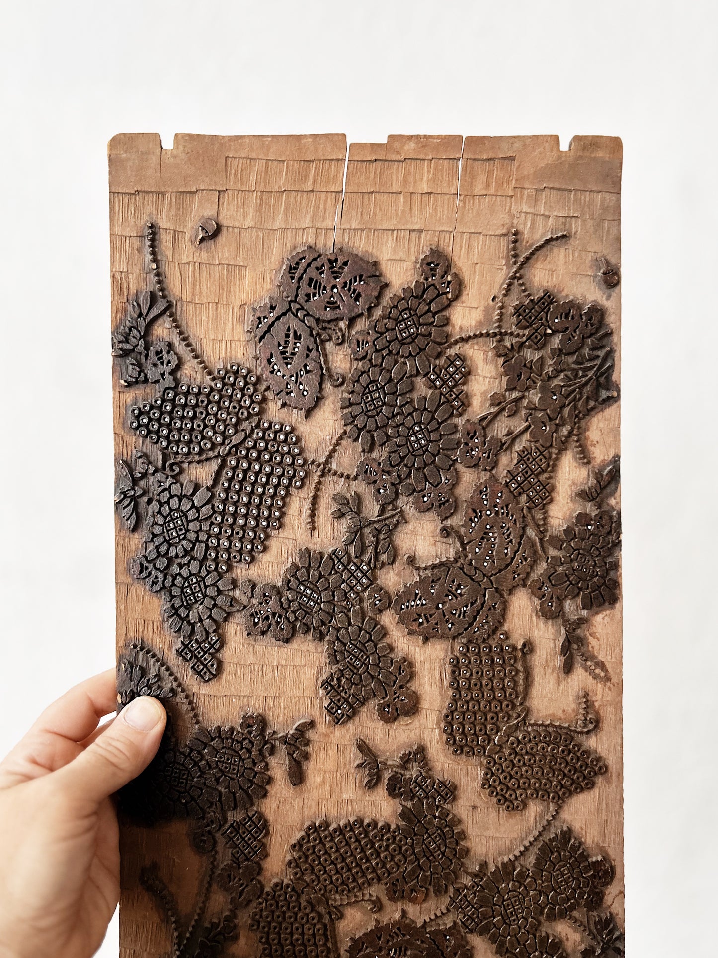 Antique Teak Printing Panel