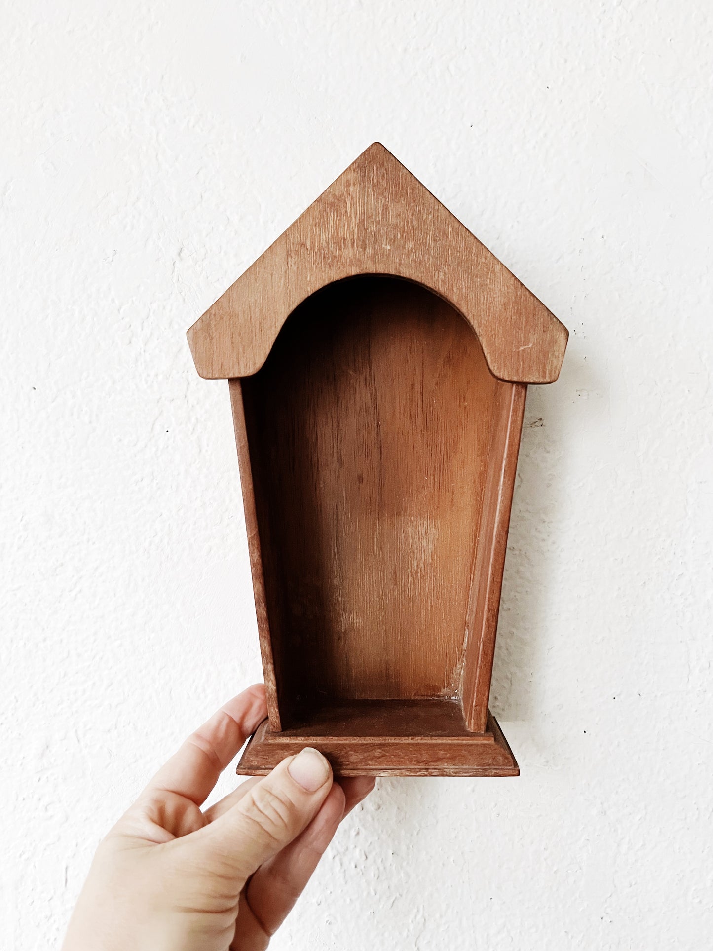 Antique Wooden Display Niche