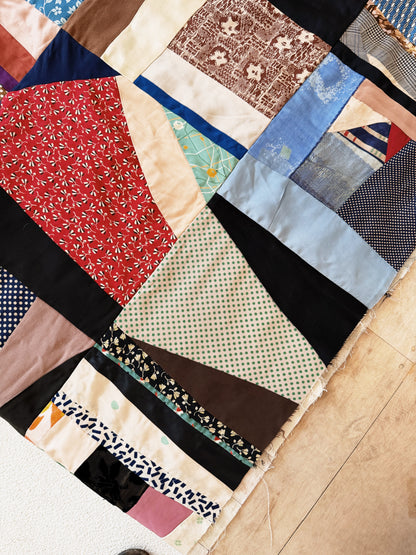 1920s Silk Quilt Topper