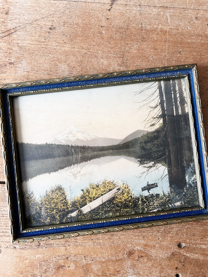 Antique Hand Tint Mount Hood Litho