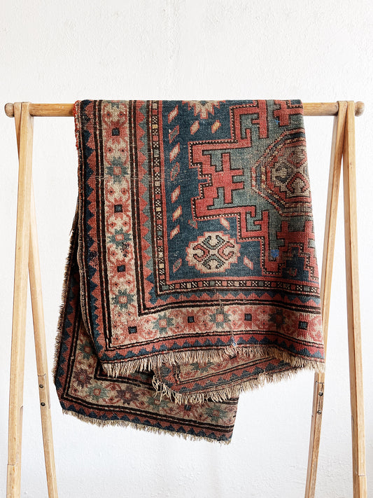 1920s Hand Knotted Wool Kilim Rug