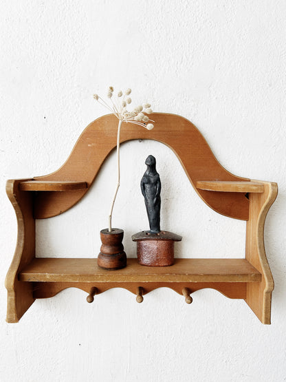 Vintage Wood Hanging Shelf