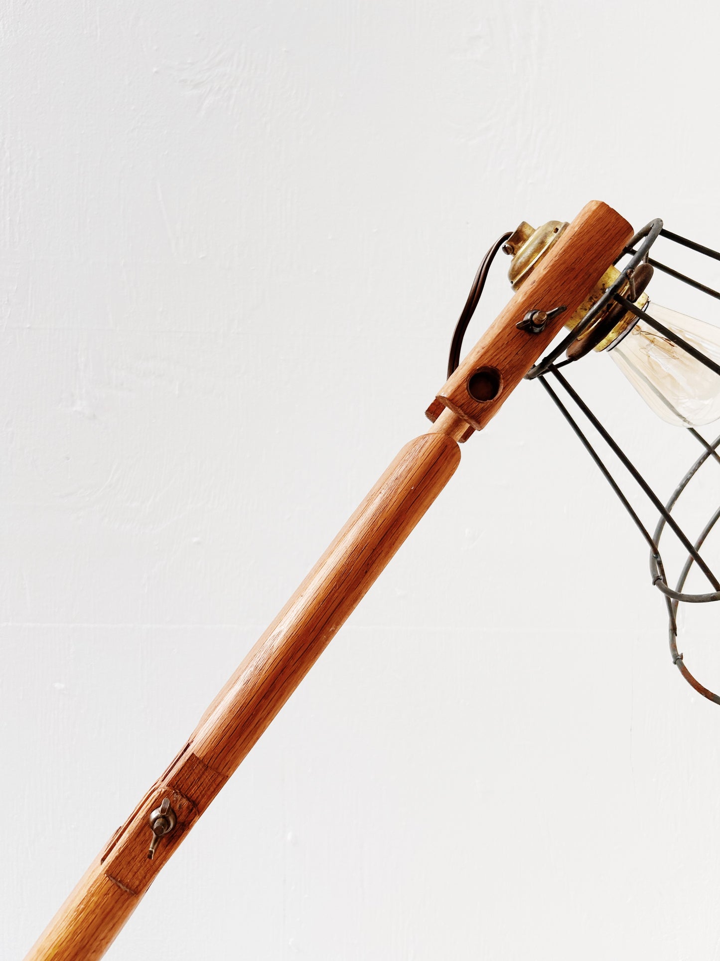 Handmade Articulating Wood Lamp
