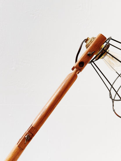 Handmade Articulating Wood Lamp