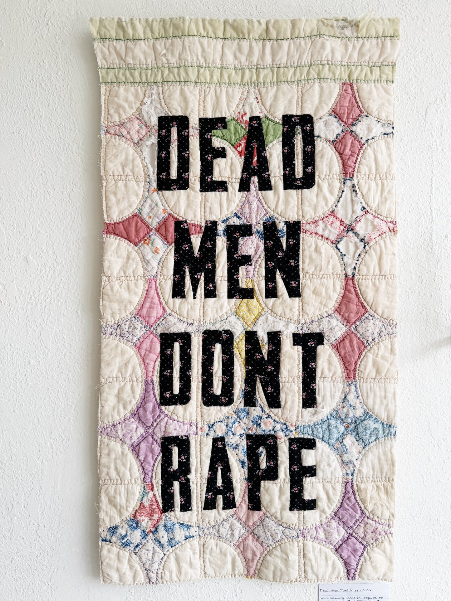 Meggan Howell Protest Quilt 'Dead Men'
