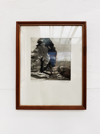 Original Sharon Kullberg Vintage Etching