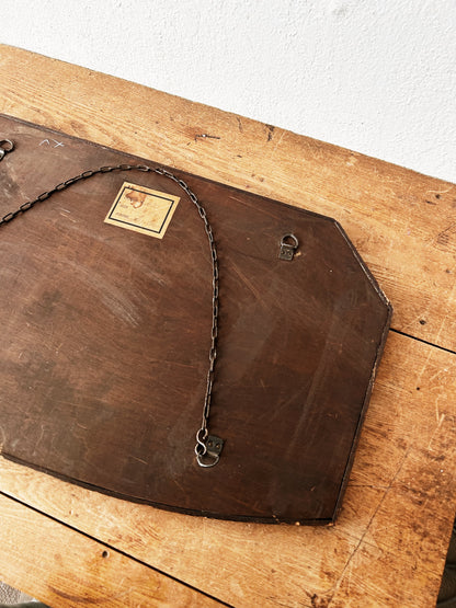 Antique Wood Trimmed Mirror