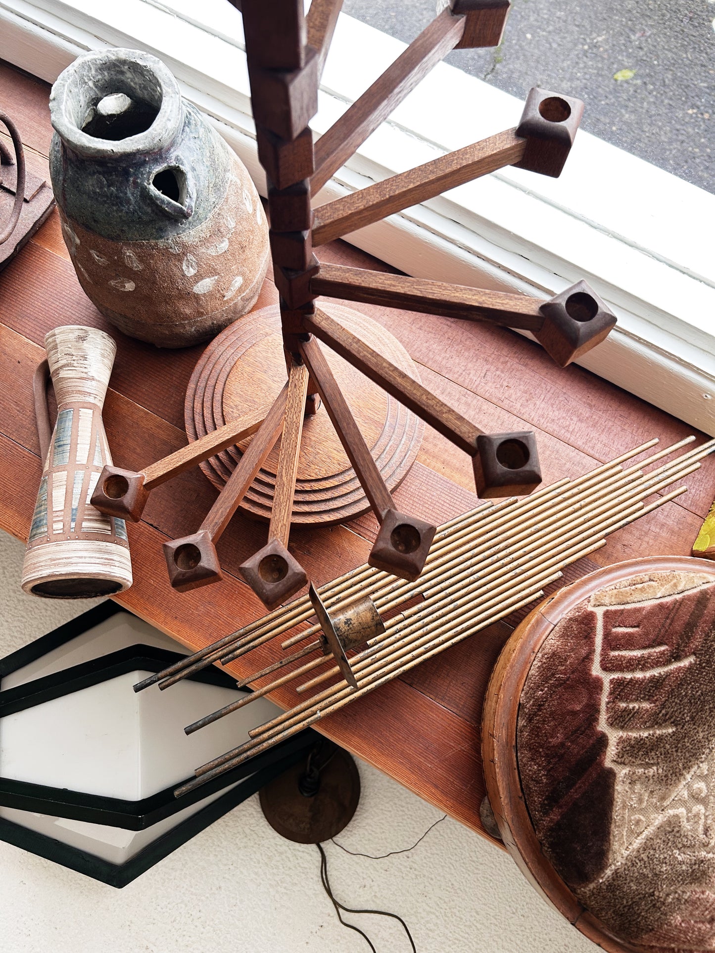 Primitive Folk Art Candelabra