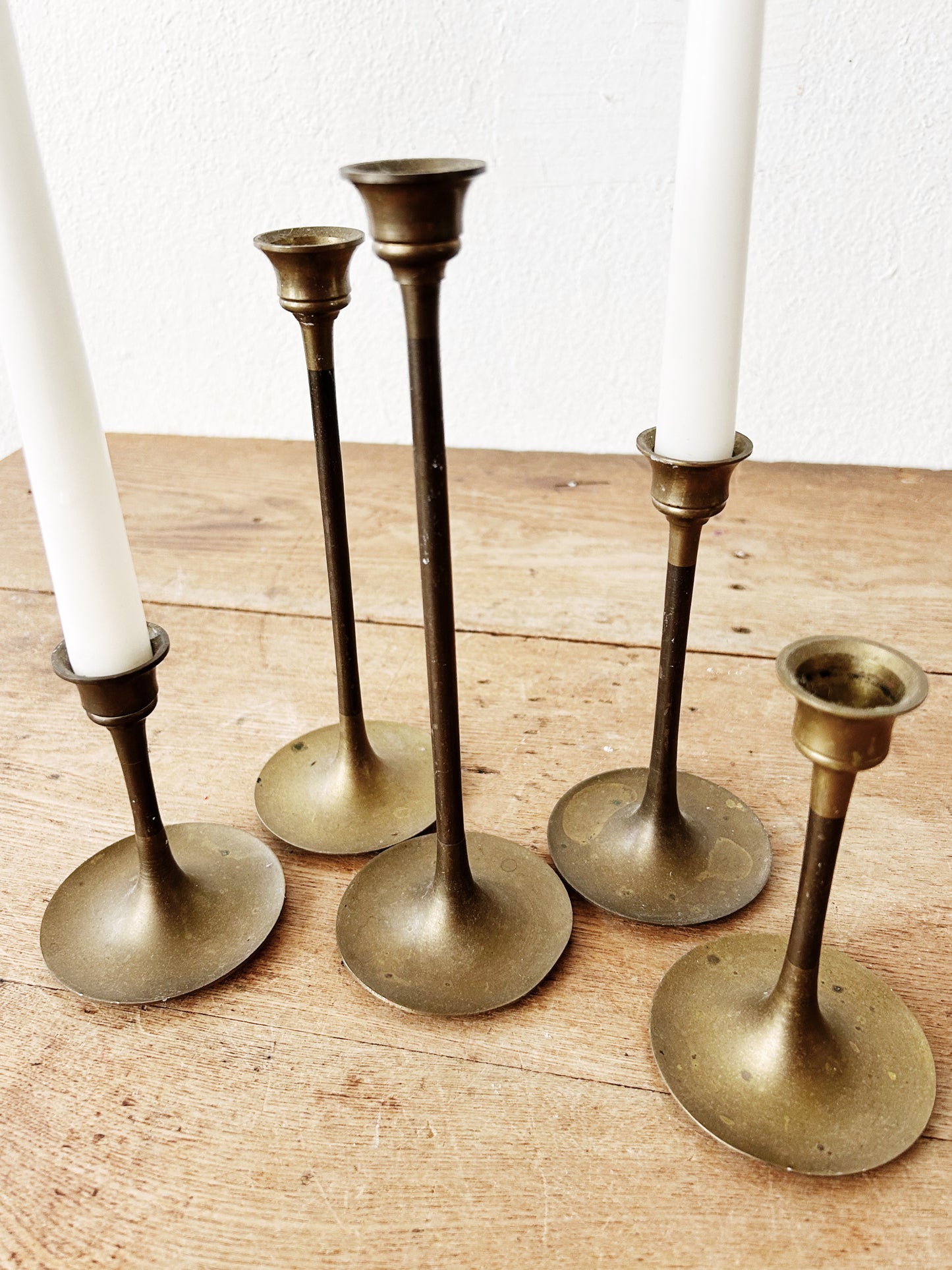 Vintage Brass Taper Holders
