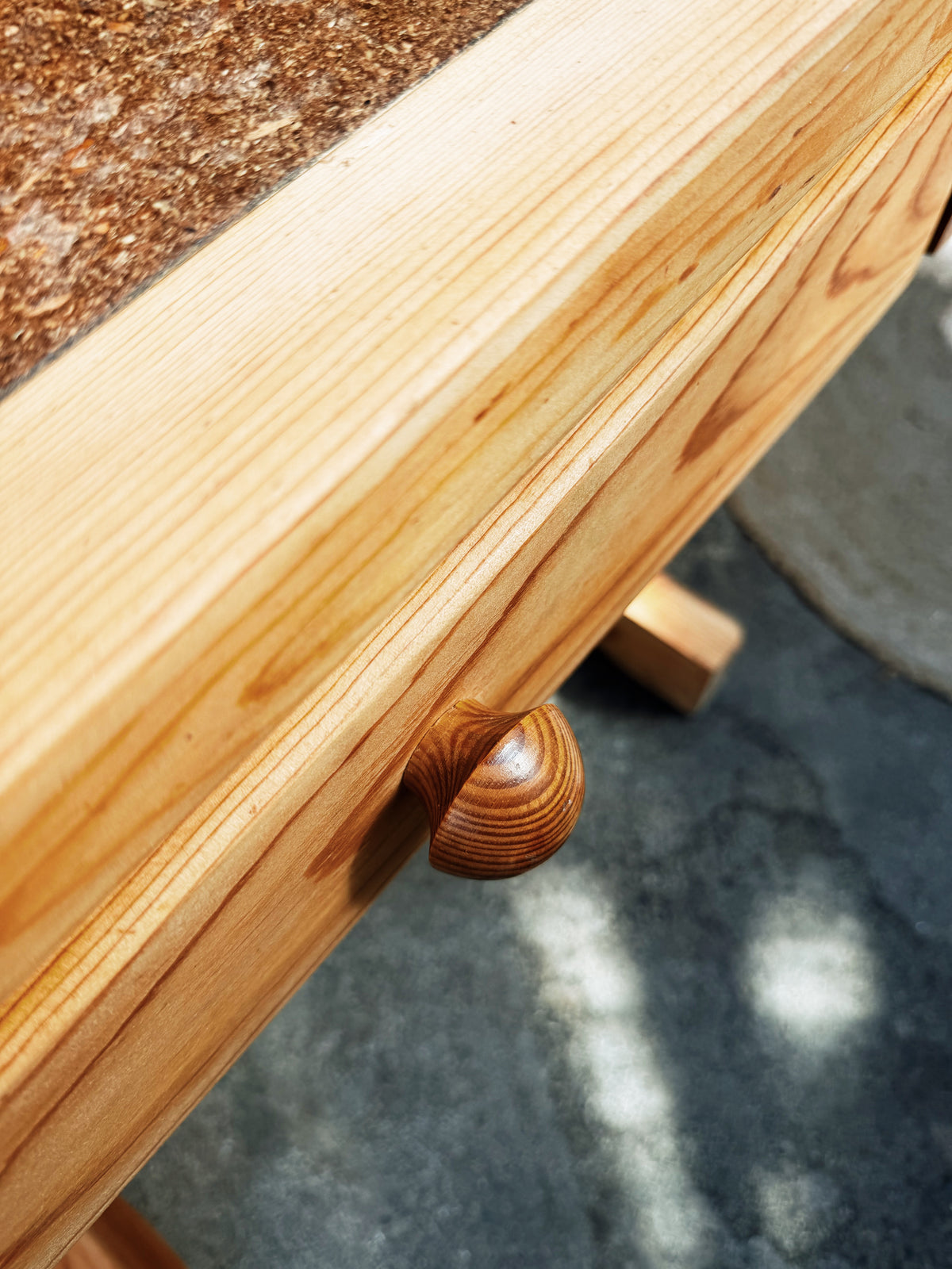 Vintage Brutalist Style Side Table