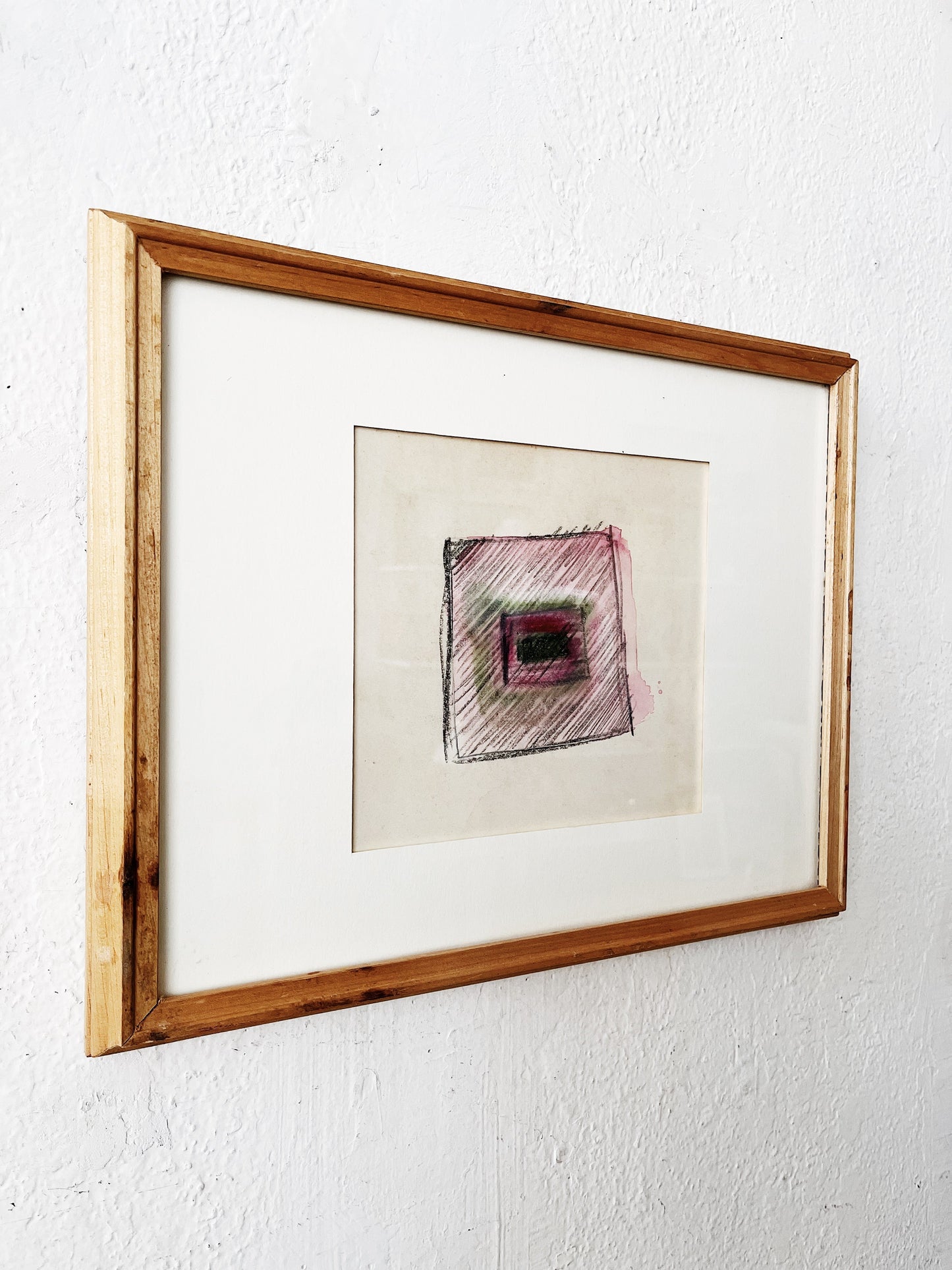 Vintage Lourdan Kimbrell Original Mixed Media Painting