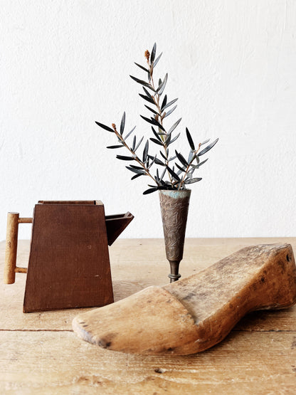 Antique Brass Bud Vase