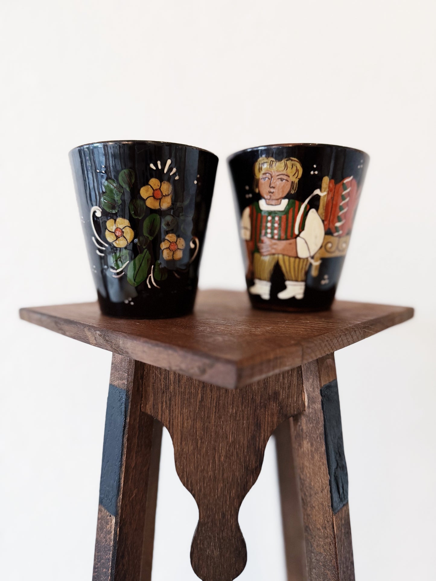 Vintage Folk Art Painted Tumblers