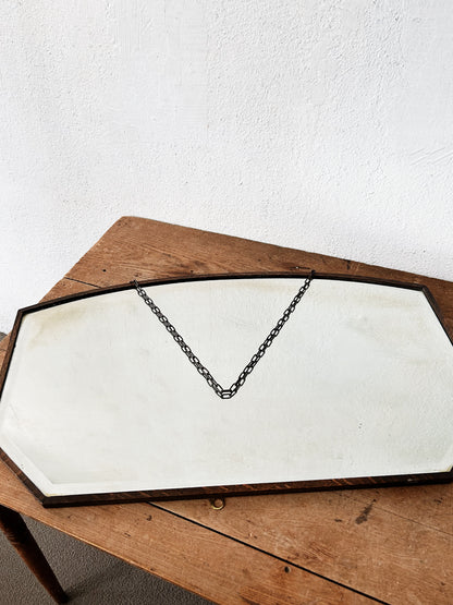 Antique Wood Trimmed Mirror