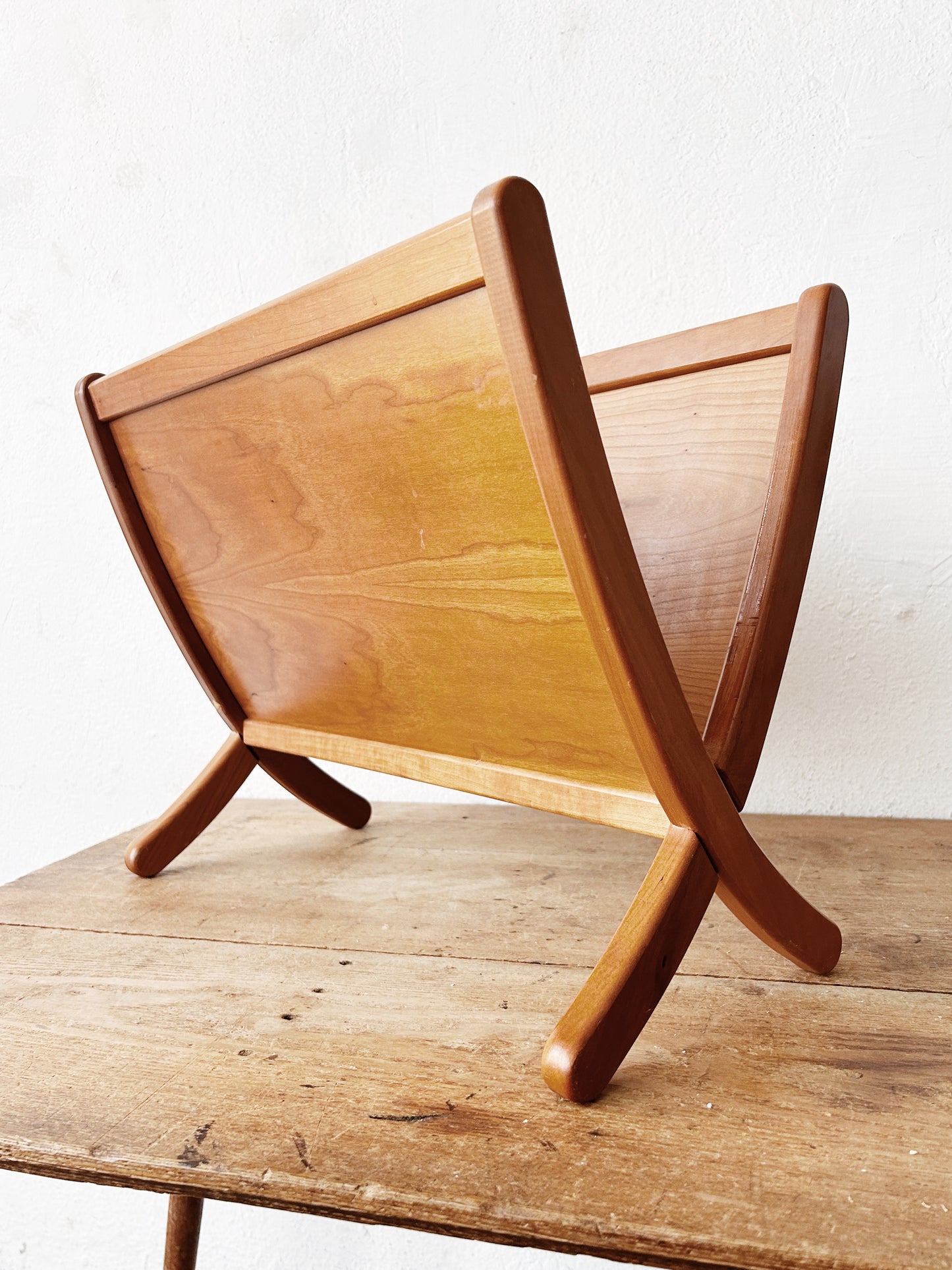 Mid Century Mobler Teak Magazine Rack Denmark