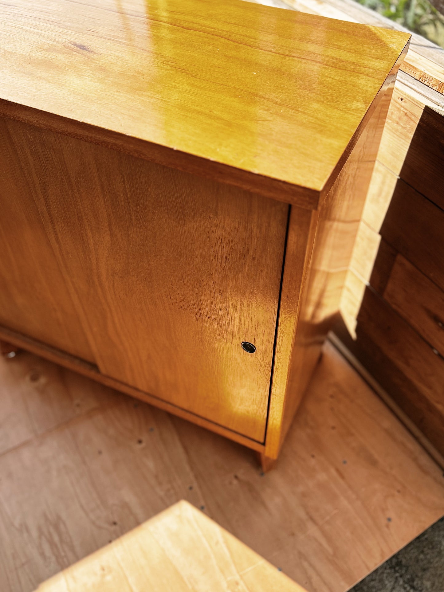 Vintage Sliding Door Cabinet