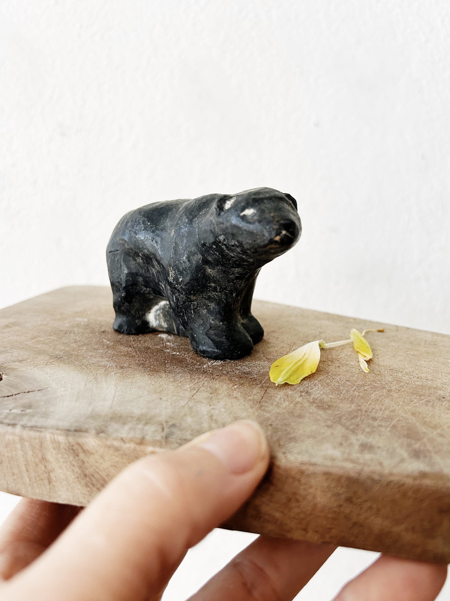 Hand Carved Stone Bear