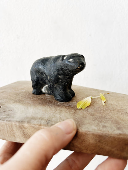 Hand Carved Stone Bear