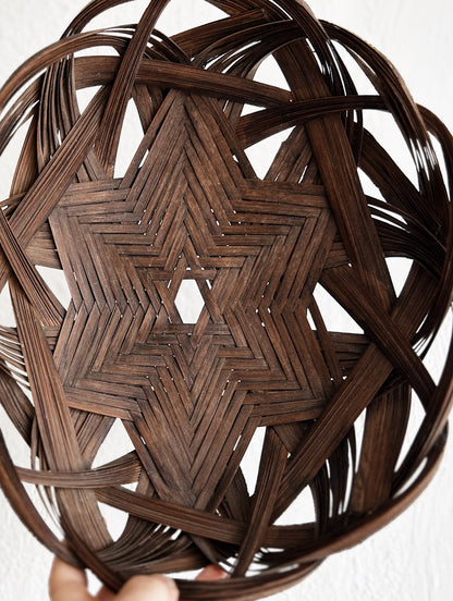 Antique Palm Frond Basket