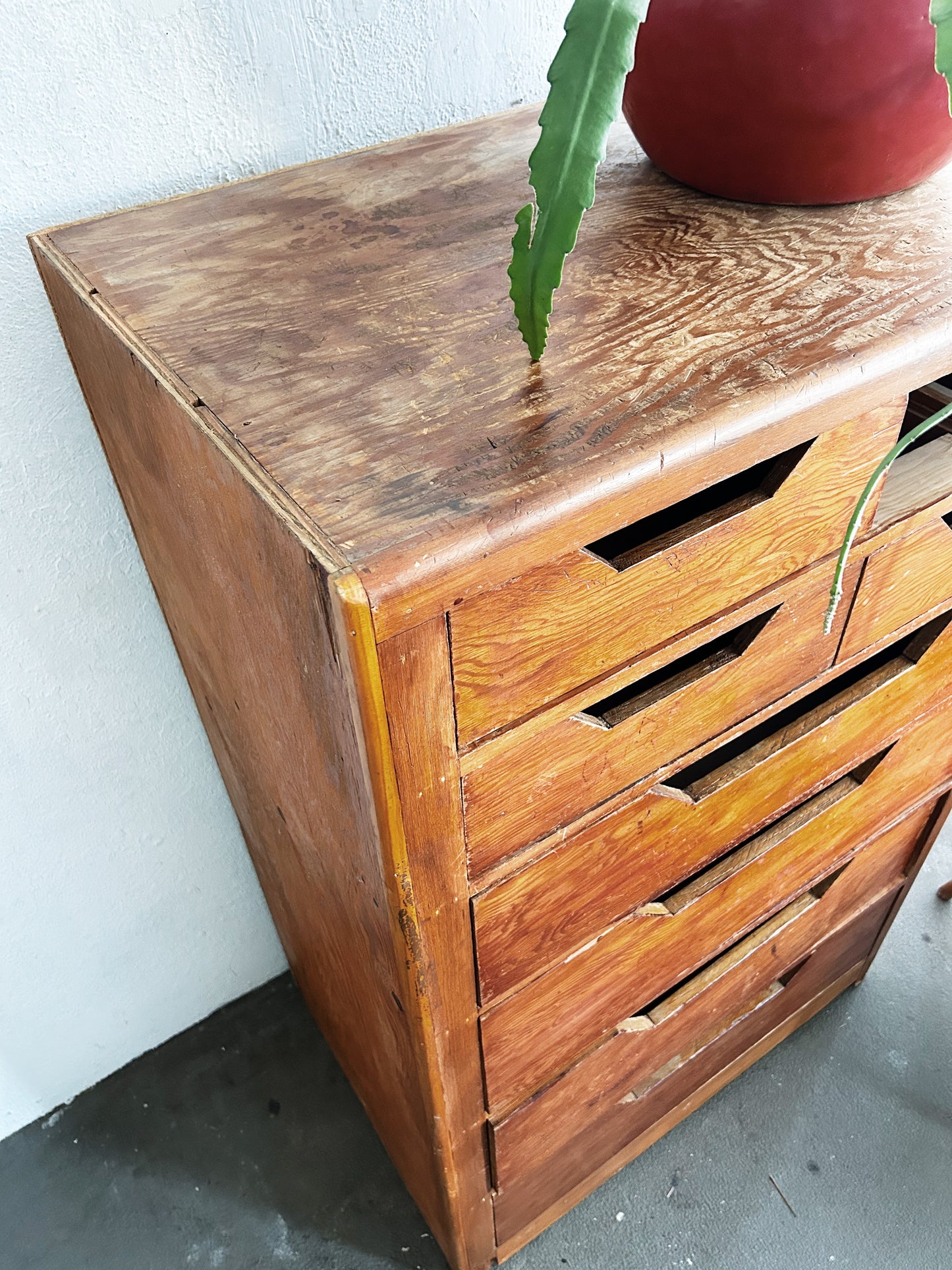 XL Antique Wood Chest of Drawers