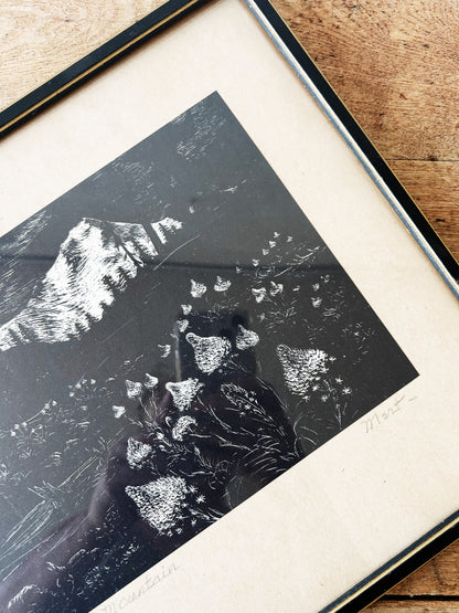 Antique Landscape Etching