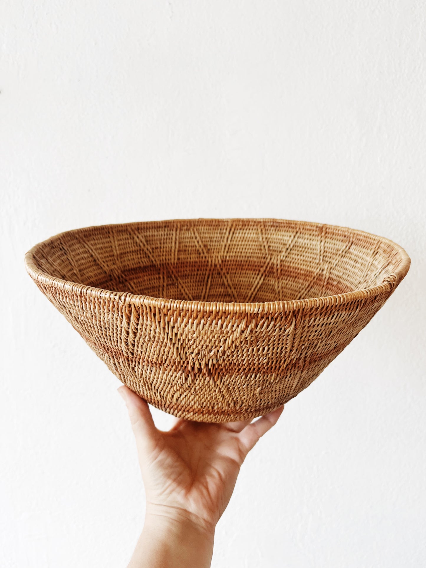 Woven Deep Basket Bowl