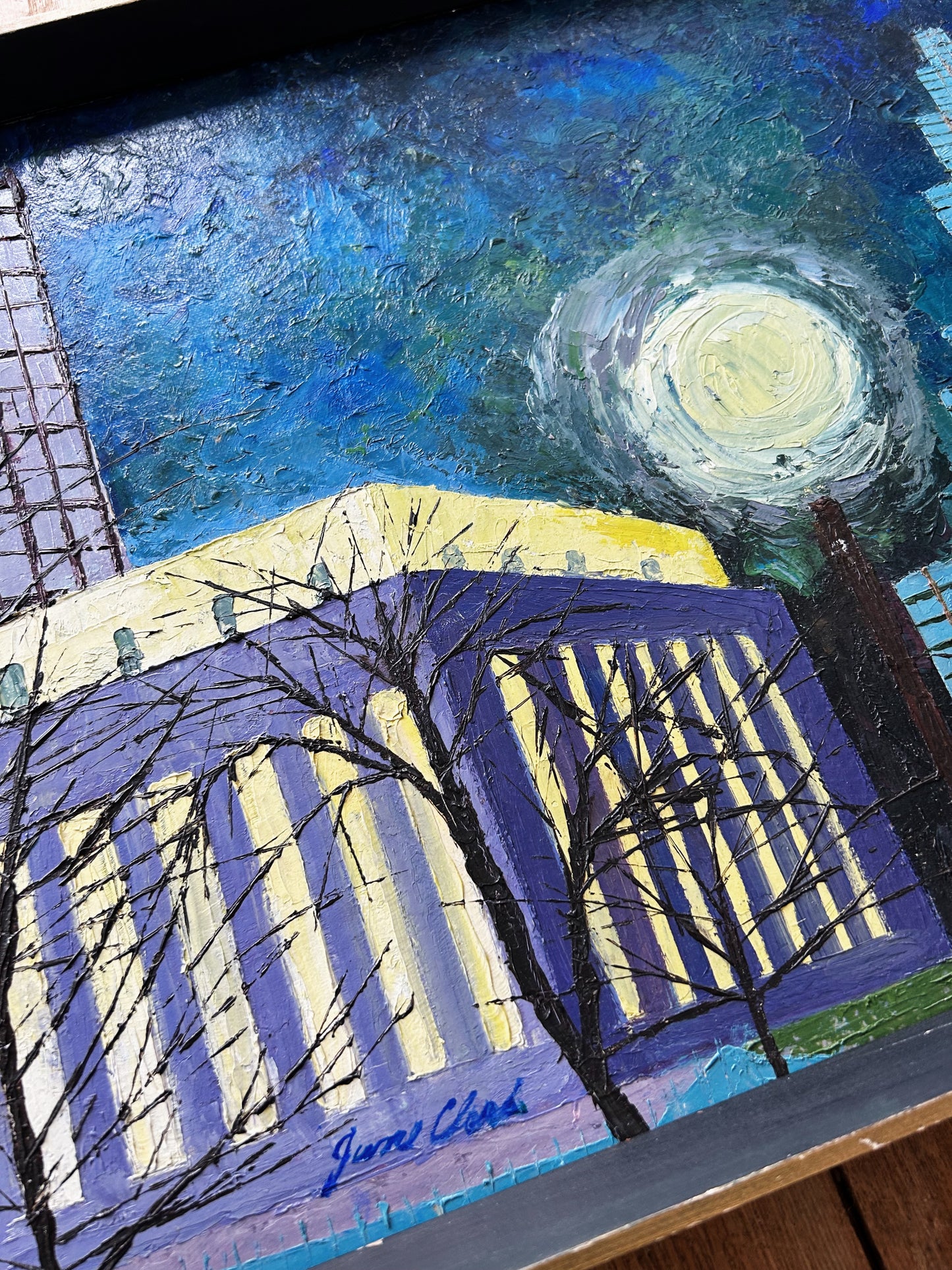 June Clark Original Mid Century Signed Painting