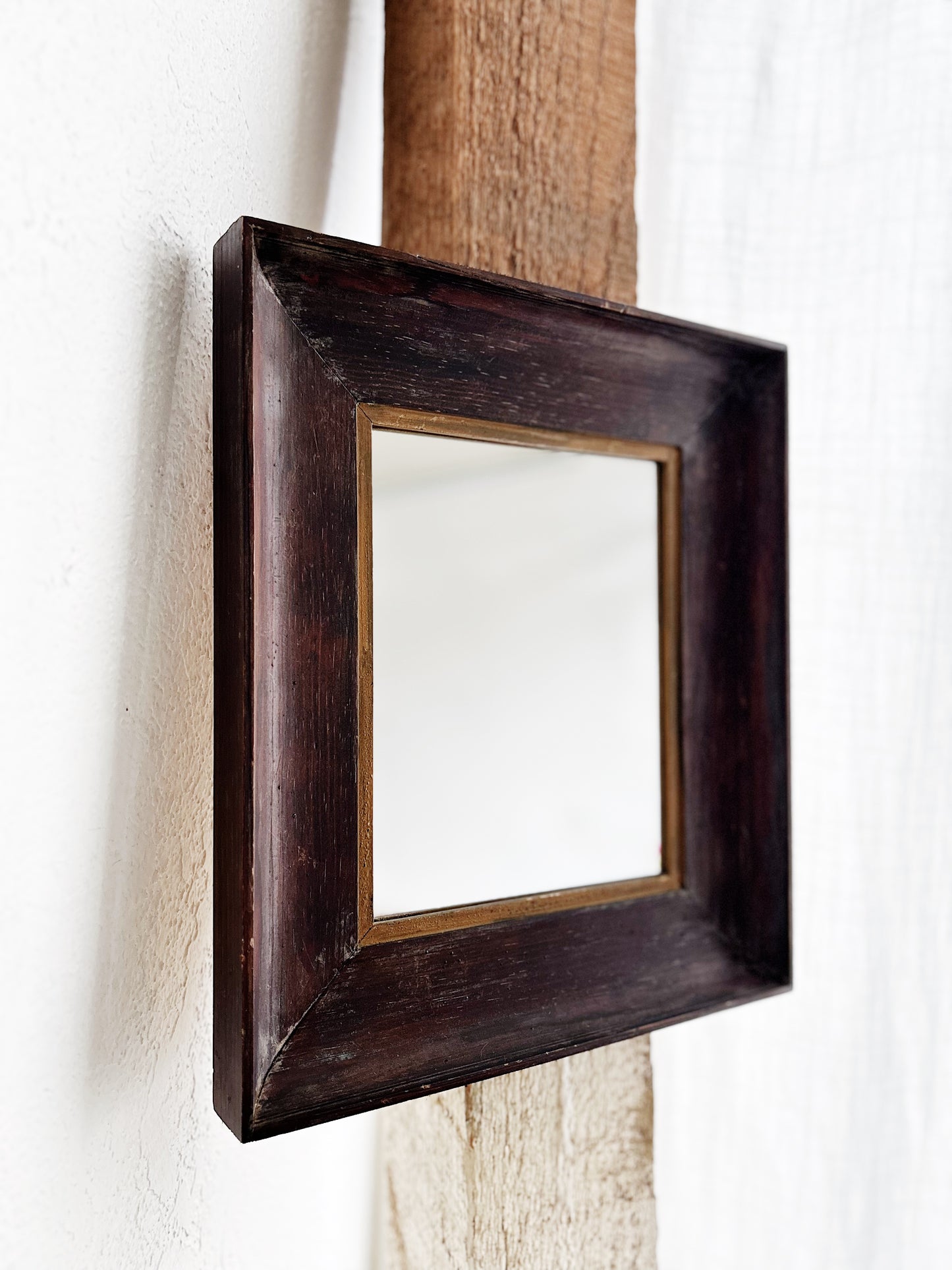 Antique Wood Mirror