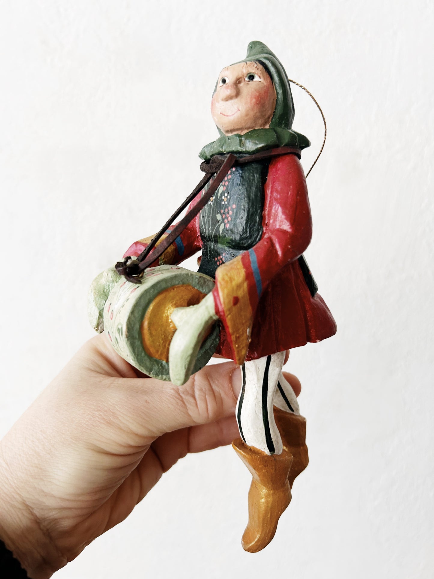 Vintage Denise Calla Folk Art ‘12 Days of Christmas’ Ornament Set