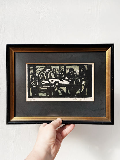 Vintage Modernist Block Print