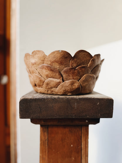 Handmade Scalloped Clay Bowl