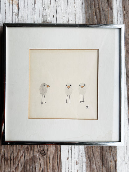 Vintage Framed Kate Denison Pen and Ink Drawing Signed