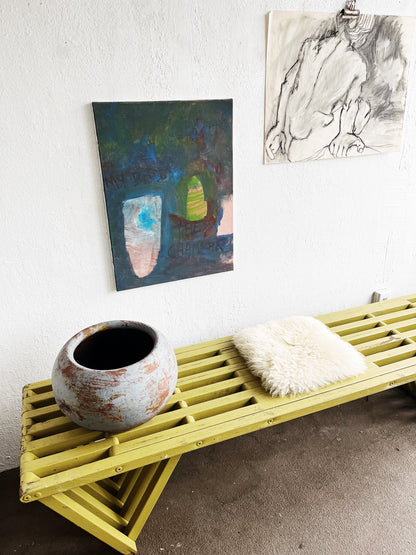 Large Vintage Slat Bench