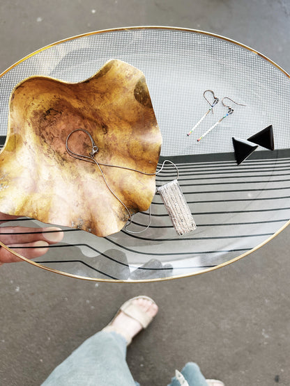 1960s Op Art Glass Tray