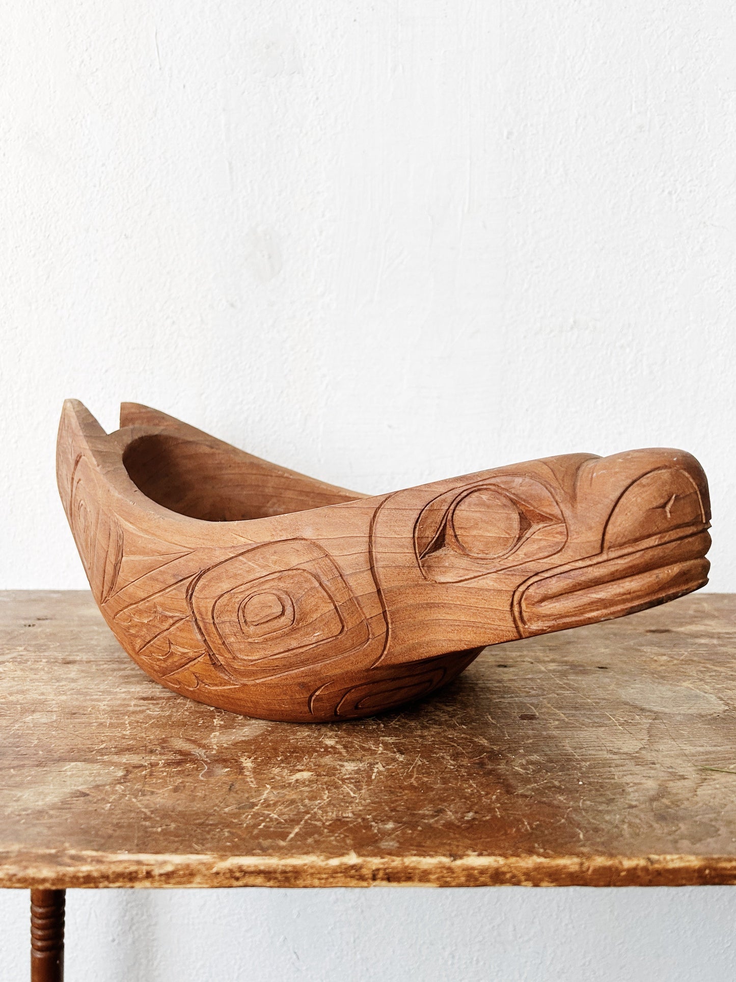 Hand Carved Haida Seal Centerpiece Bowl