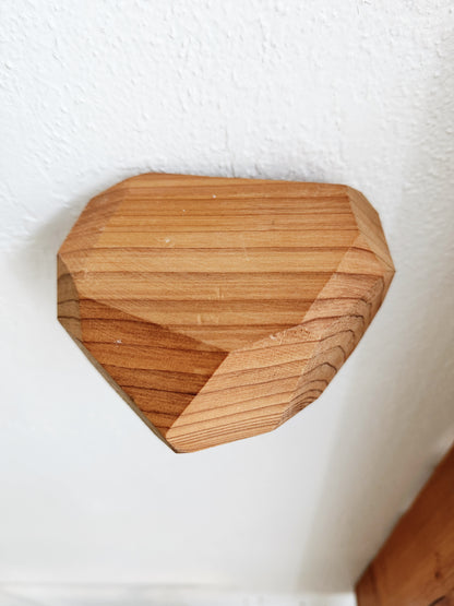 Handmade Faceted Cedar Shelf