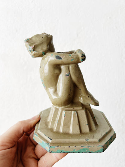 RESERVED Art Deco Era Frankart Cast Iron Lamp Base