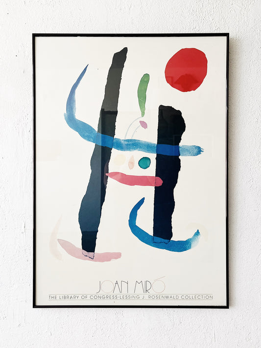 Large Vintage Joan Miro Library of Congress Poster