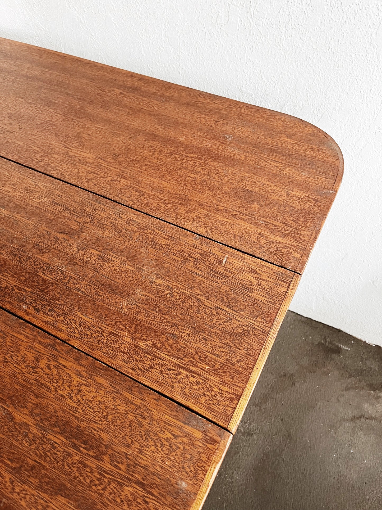 Antique Trestle Drop Leaf Table