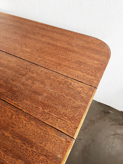 Antique Trestle Drop Leaf Table