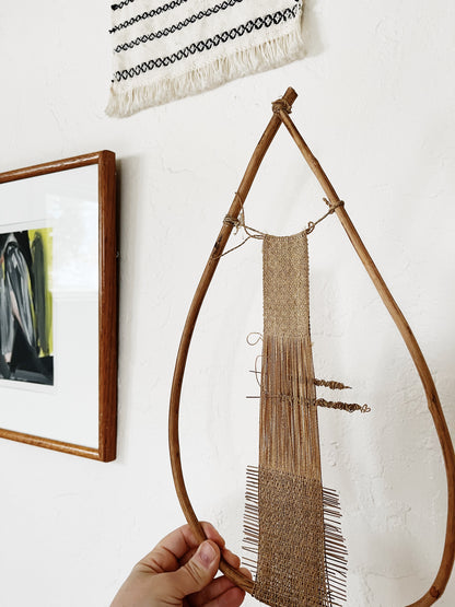 Vintage Linen Teardrop Weaving Loom