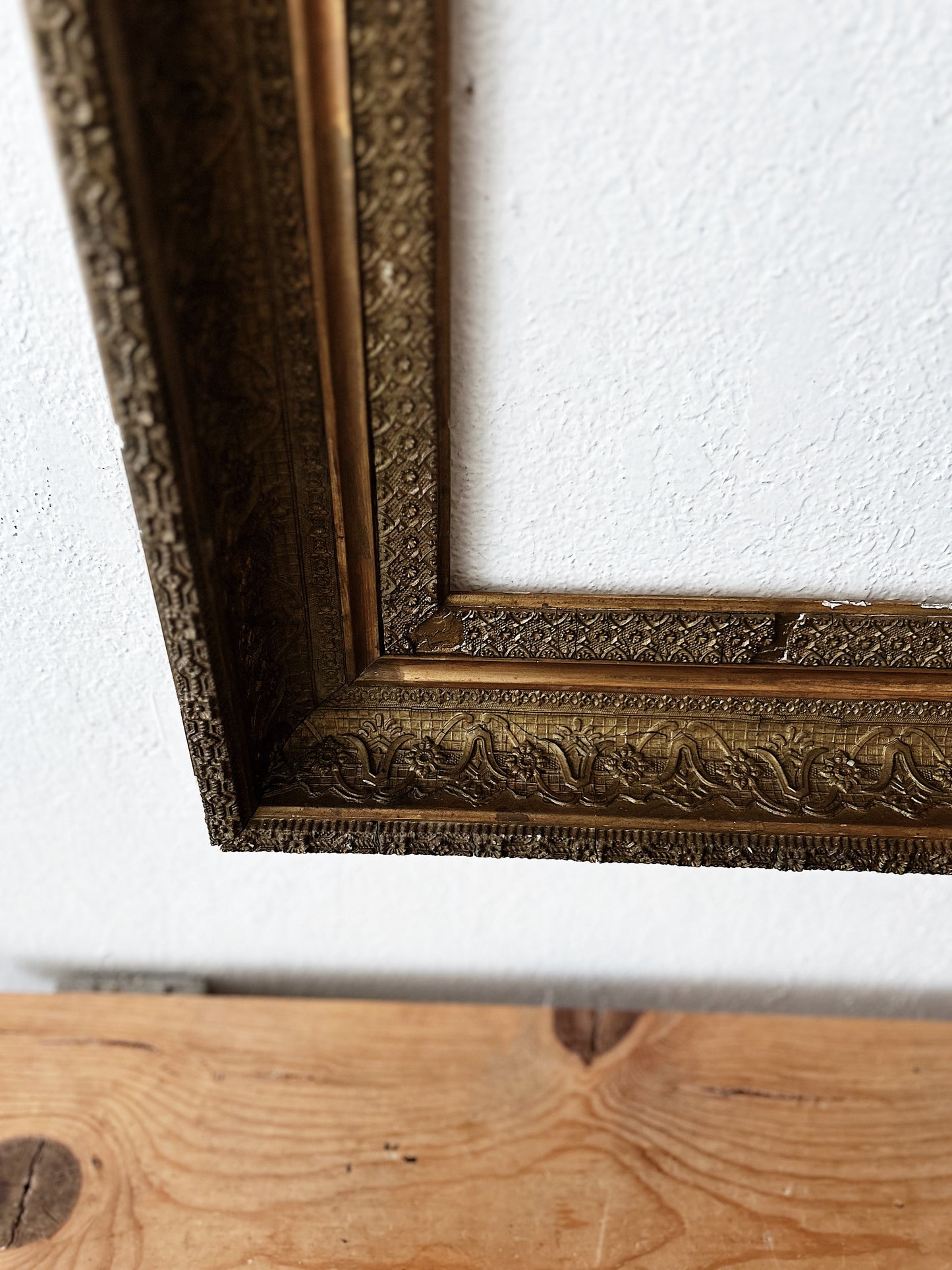 Large Antique Gesso Frame
