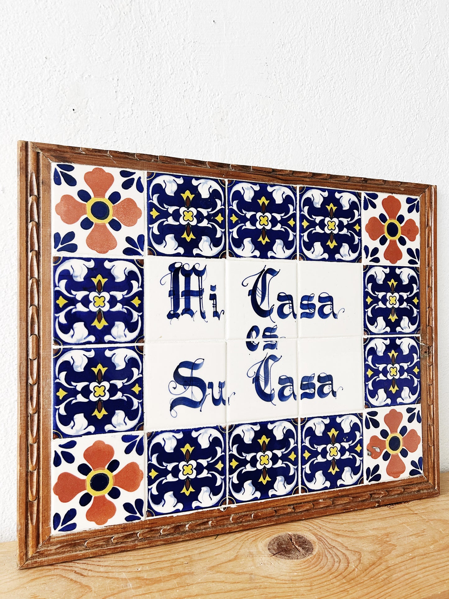 Vintage Mi Casa es Su Casa Tile Art