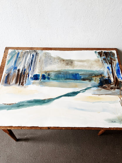 Vintage Elizabeth Doolittle Original Landscape Painting