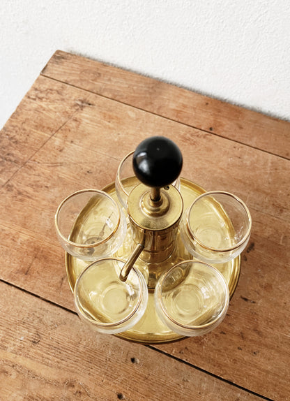 Mid Century Liqueur Decanter Set