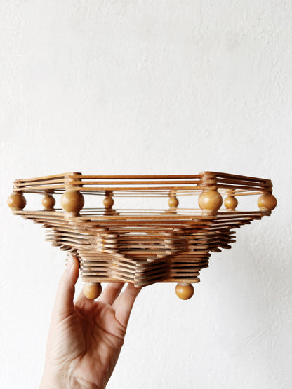 Vintage Handmade Tramp Art Bowl