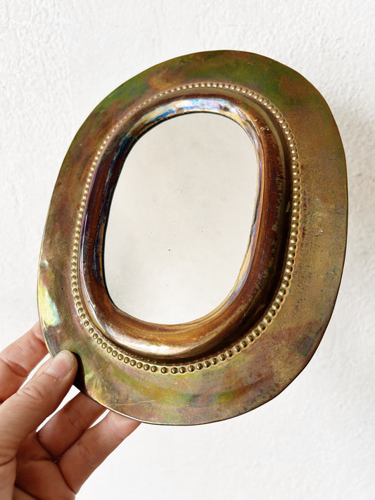 Vintage Brass Mirror